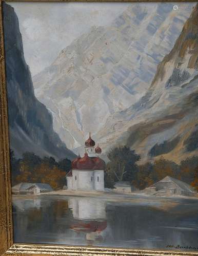 "Blick auf die Kapelle St. Bartholomäus am Königssee&qu...