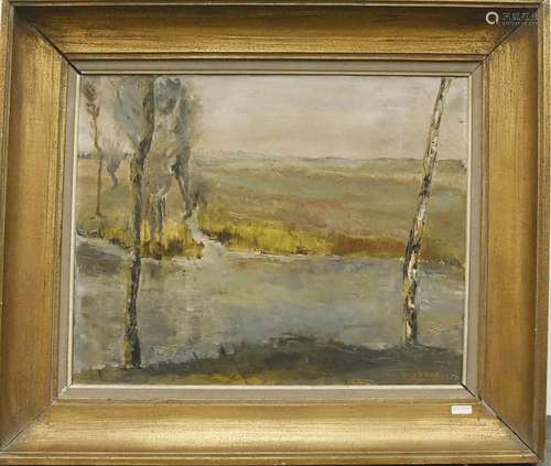 "Moorlandschaft",Öl auf Leinwand,signiert G.Derbov...