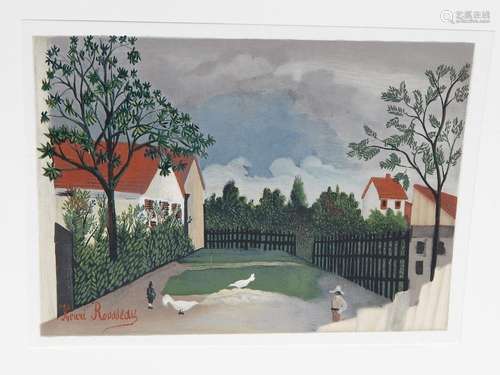 Henri Rousseau (1844-1910) "La rue",Farblithograph...