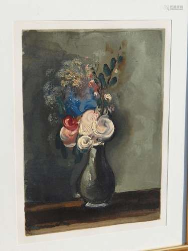 Maurice de Vlaminck(1876-1958)"Les roses pompomes"...