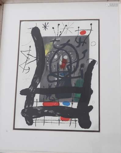 Joan Miro (1893-1983) "Komposition",Original Farbl...