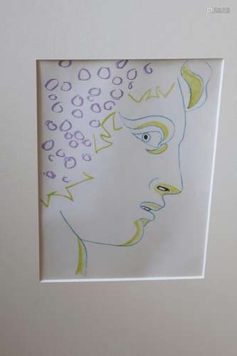 Jean Cocteau (1889-1963) "Bachus",Original Farblit...