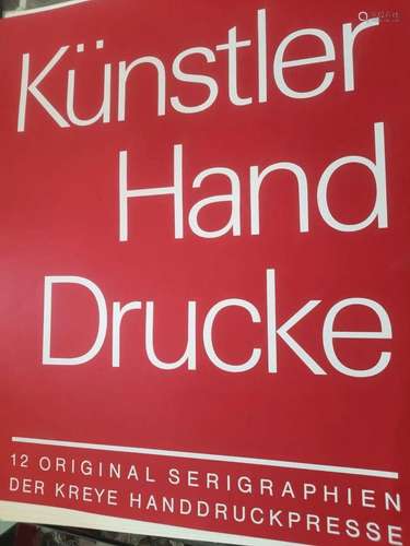 Mappe "Künstler-Hand-Drucke" mit 12 Original-Serie...