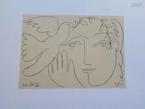 Pablo Picasso (1881-1973)"Visage de la paix",Farbo...