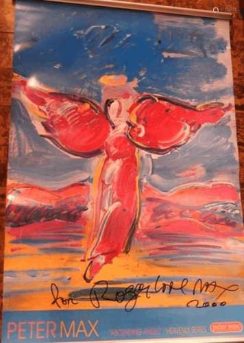 Peter Max (1937),Plakat "Ascending Angle" aus Heav...