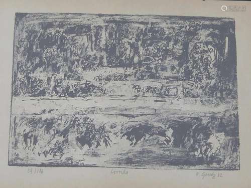 "Corrida",Lithographie,unleserlich signiert,bezeic...