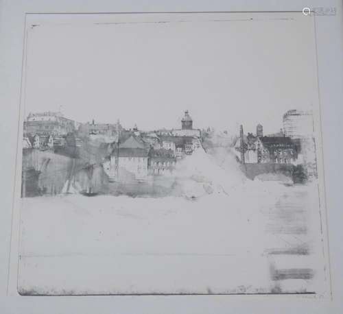 Wolfgang Schmitz "Wuppertal", Lithographie, signie...