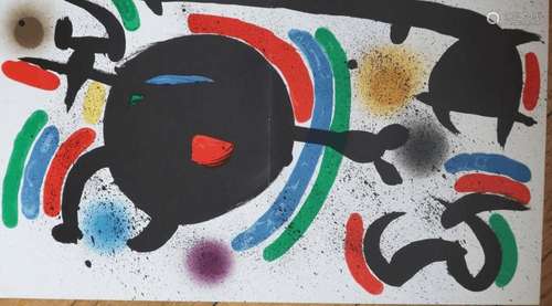 Joan Miro (1893-1983) "Komposition",Original Farbl...