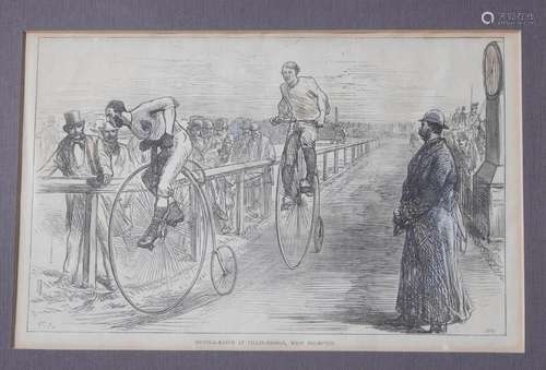 "Bicycles at Lilli Bridge,West Brompton",Zeitungsa...