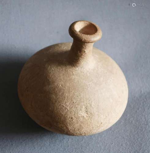 Bauchige Vase,gebrannter Ton,Höhe ca.9cm,Durchmesser ca.9,5c...