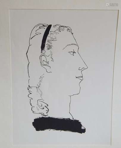 Pablo Picasso (1881-1973) "Portrait",Lithographie ...