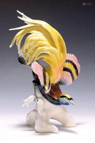 Large porcelain figure, Ens Volkstedt, 1950s, large bird