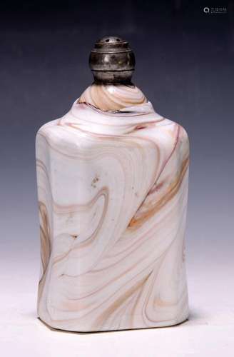 Bottle, South German, around 1800, violet- white