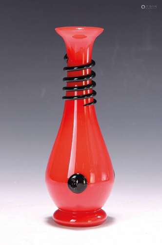 Vase, probably Lötz Wwe, Tango red, after 1916, red