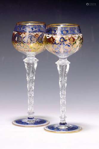 Two glasses, Josephinenhütte, Jodpur model, design by