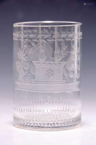 Beaker, Bohemia, middle of the 19th century, colorless