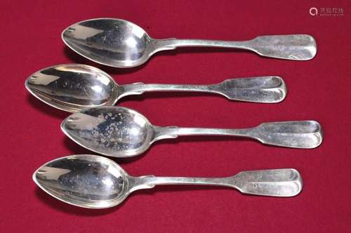 11 spoons, German, around 1900, 800 silver, spade shape