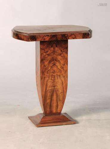 Side table/flower column, Art Deco, around 1930, walnut