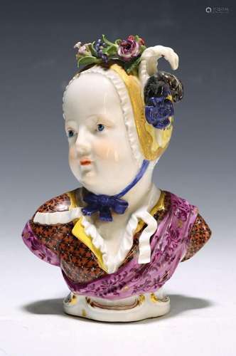 Bust of a child, Meissen, around 1880, designed by