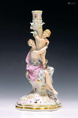 Candlestick, Meissen, around 1880/90. Porcelain