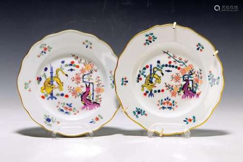 Pair of plates, Meissen, around 1890/1900, porcelain