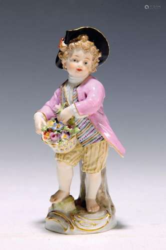 Porcelain figure, Meissen, around 1880/90, gardener