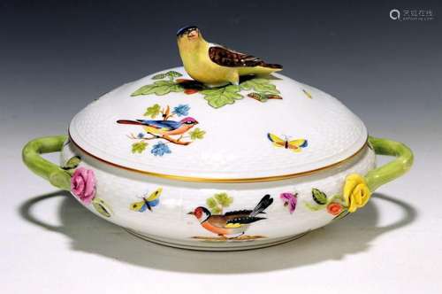 Covered bowl/ragout bowl, Herend, after 1945, Rothschild