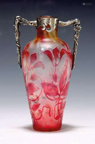 Double-handled vase, Cristallerie de Pantin, France