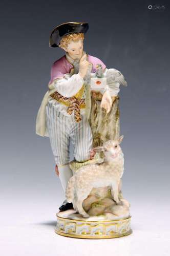 Porcelain figure, Meissen, around 1880/90, shepherd