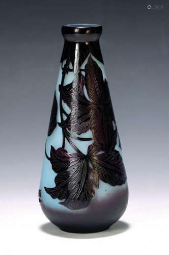 Vase, Delatte, Nancy, 1920s, colorless ground glass