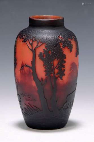 Vase, Muller Frères Luneville, 1920s, colorless