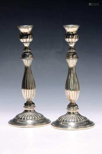 Pair of candlesticks, Spain, mid-20th century,800 silver