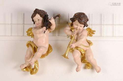 Pair of putti, German, based on a Baroque model