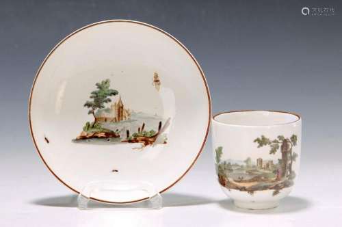 Cup with saucer, Höchst, around 1780, porcelain