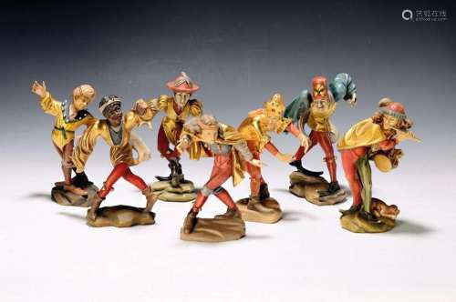 9 Morris dancers, after Erasmus Grasser, Val Gardena