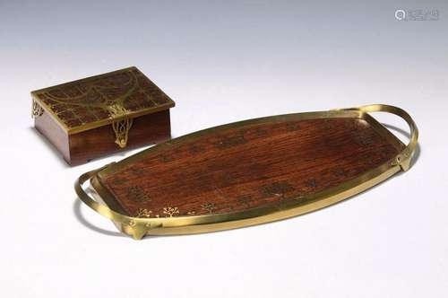 Tray and lidded box, Erhard & Söhne, around 1910