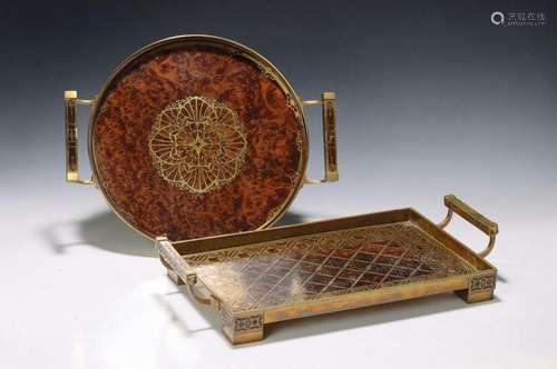 Two trays, Erhard & Söhne, Schwäbisch Gmünd, c. 1910