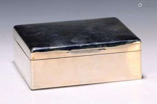 Large lidded box, London, silver, around 1938,Mappin &