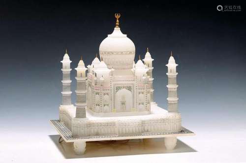 Model of the Taj Mahal, alabaster, probably from the