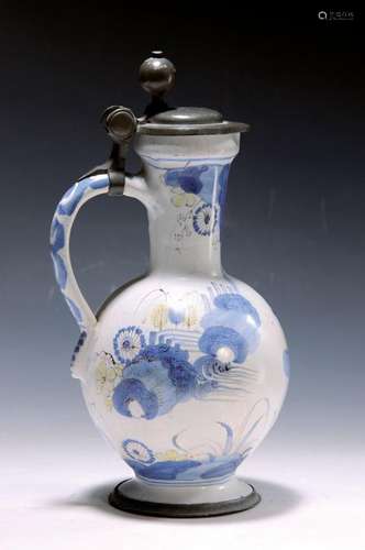 Large narrow-necked jug, Hanau, around 1700, probably