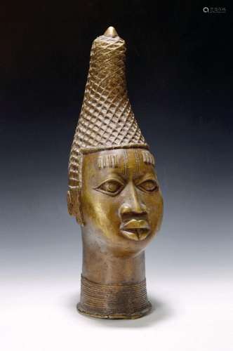 Replica of an ancestor s head, Ghana, Bronze, H.ca
