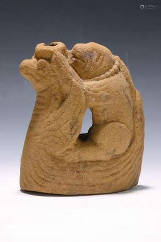 Squirrels on Geruda, Central Java, 19th/20th c., stone