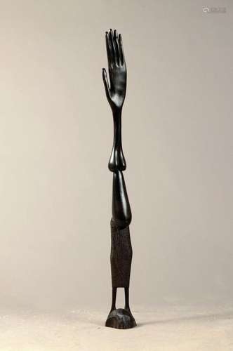 Sculpture, Makonde, 1960s, carved ebony, ancestral