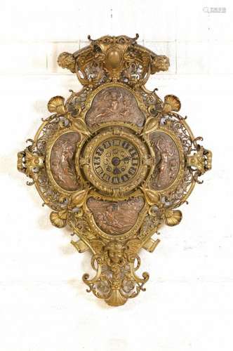 Large wall clock, Tiffany / Lenzkirch, around 1875/80