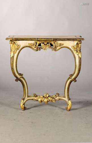 Wall console, France, around 1850/60, gold- colored