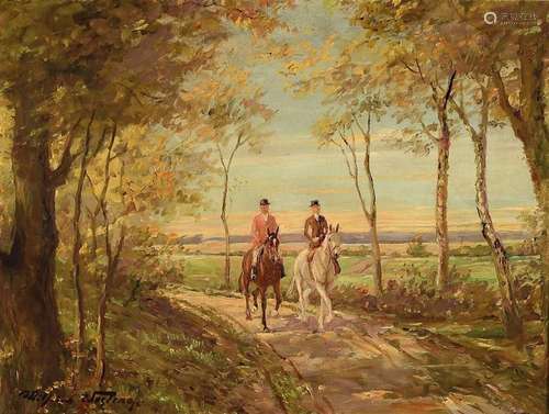 Wilhelm Westerop, 1876 Potsdam - 1954, two riders on a