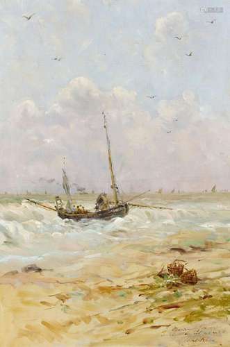 Mario CARL-ROSA (1853-1913)<br />
"Retour de pêche à Be...