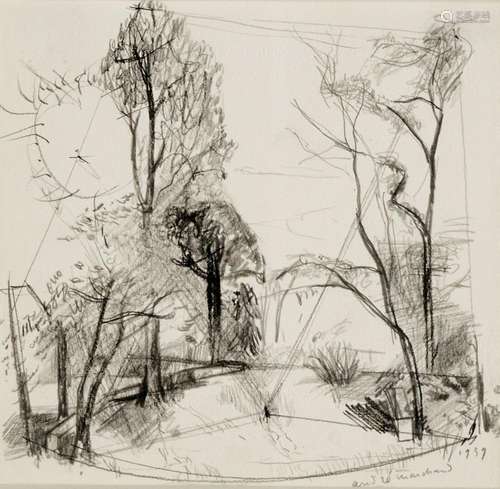 André MARCHAND (1907-1997)<br />
"Paysage (Printemps)&q...