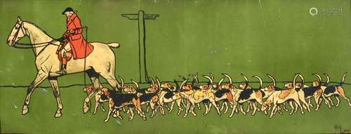 Cecil ALDIN (1870-1935)<br />
"To market Harboro"<...