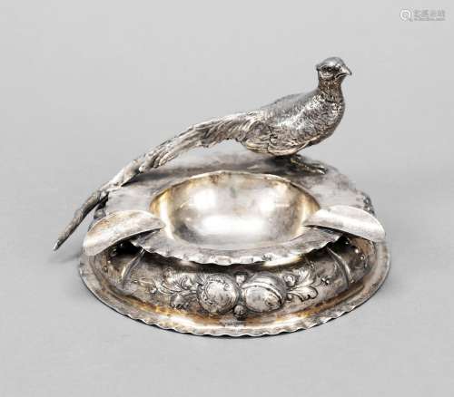 Round ashtray with pheasant, c. 190